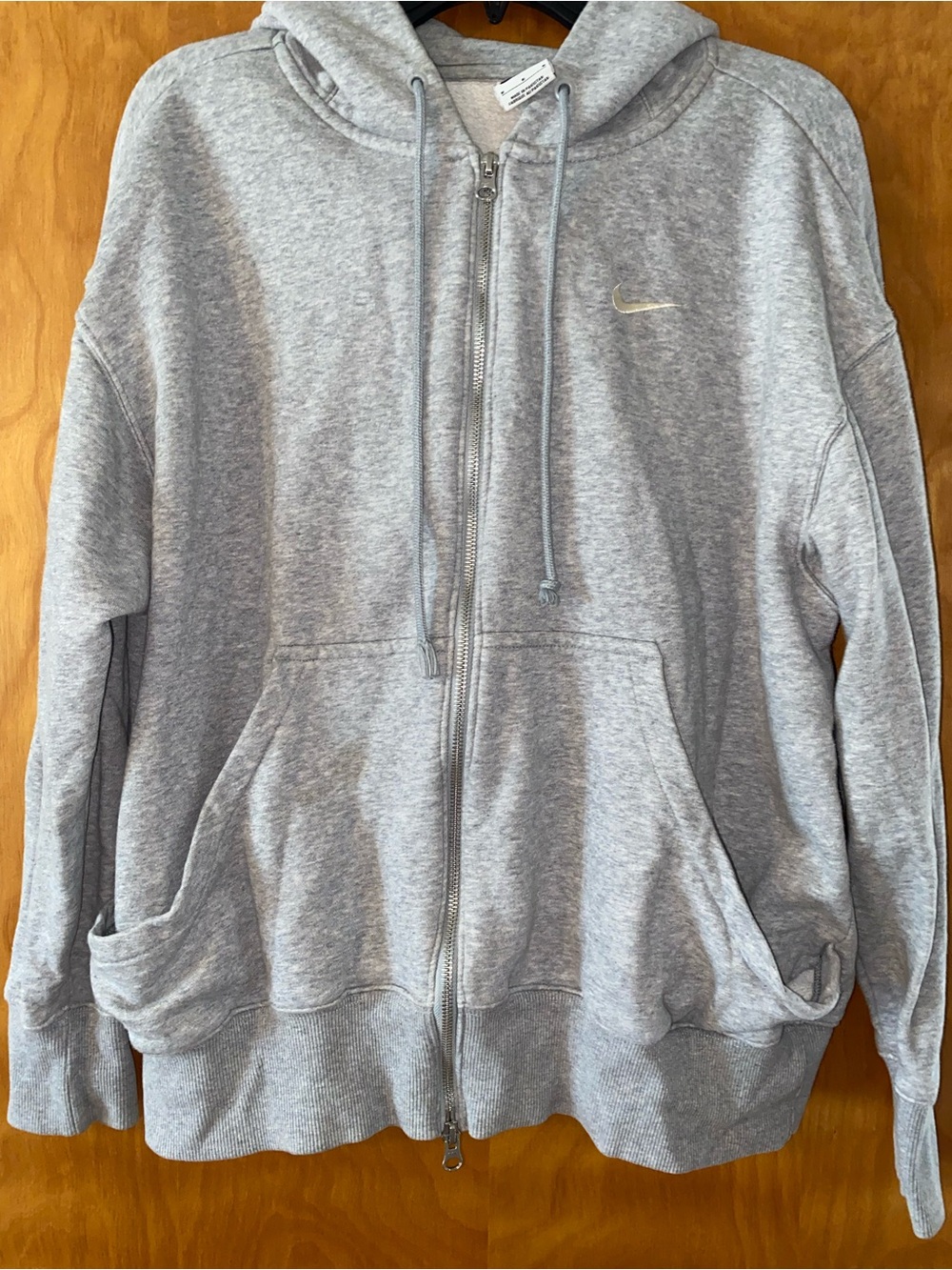 Nike gray zip up hoodie